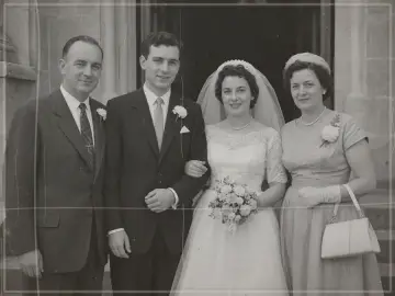 Wedding photo sample before restoration